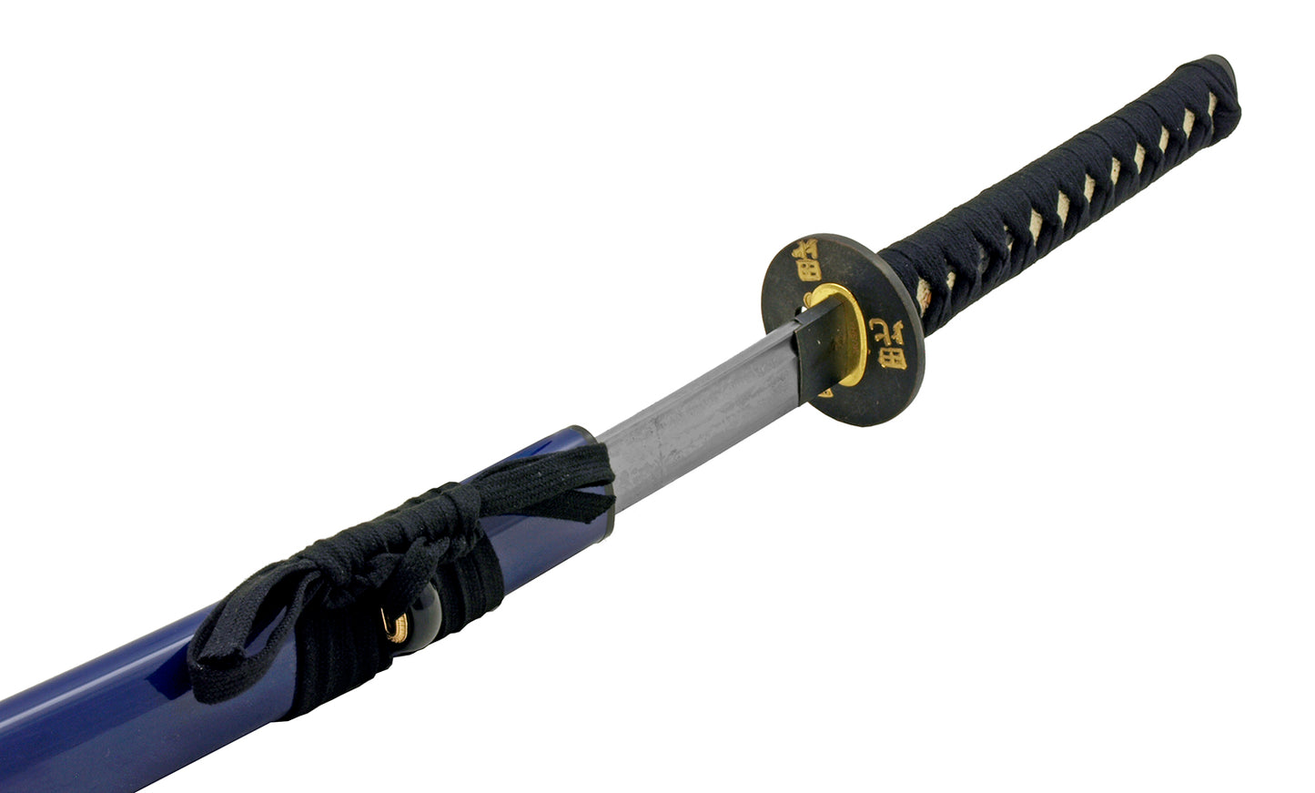 Handmade Full Tang Professional Samurai Katana - Traditional Black and Midnight Blue - SHARP