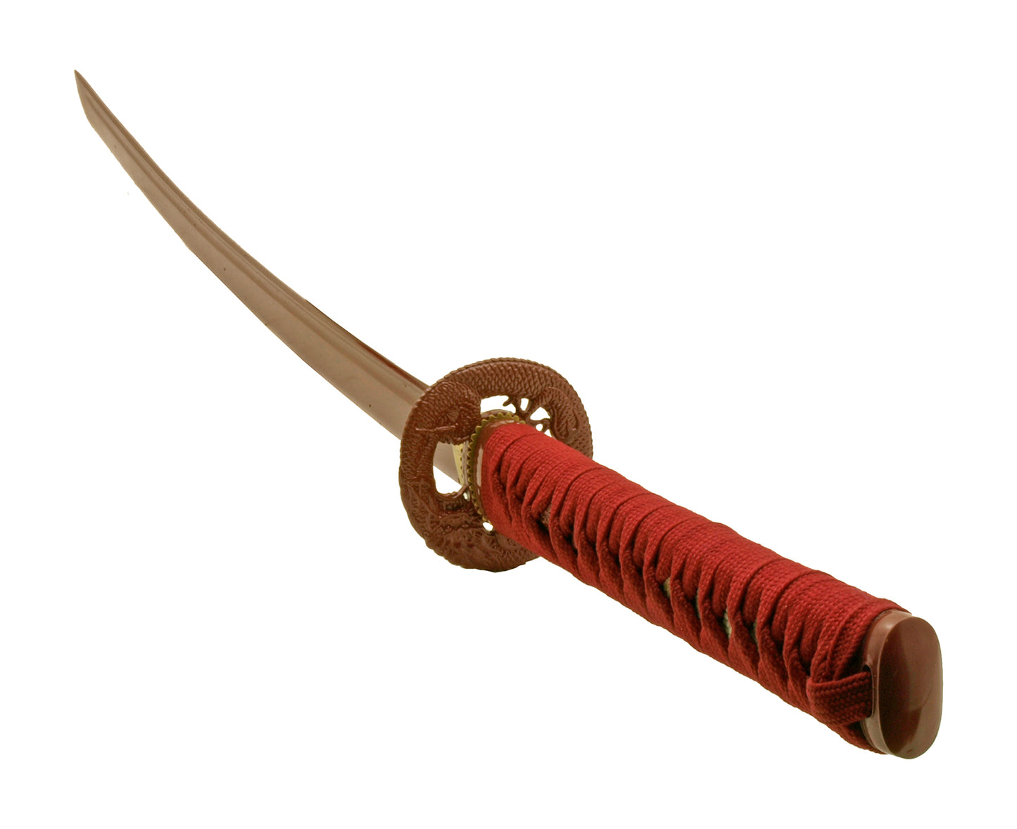 39.5" Maroon Damascus Musha Samurai Katana - Blood Red