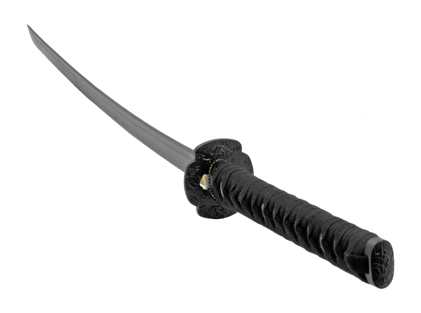 39.5" Black Damascus Musha Samurai Katana - Black Night Ninja