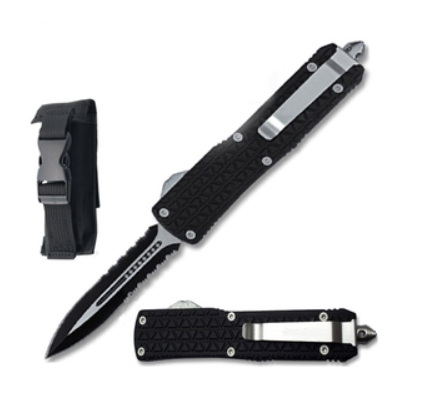 8.5" Black Delta Force OTF - Serrated