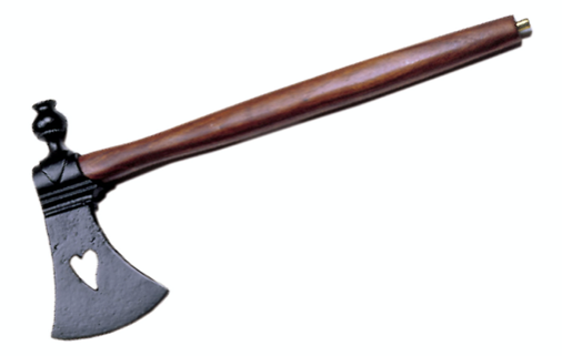 13" HEART PEACE PIPE AXE