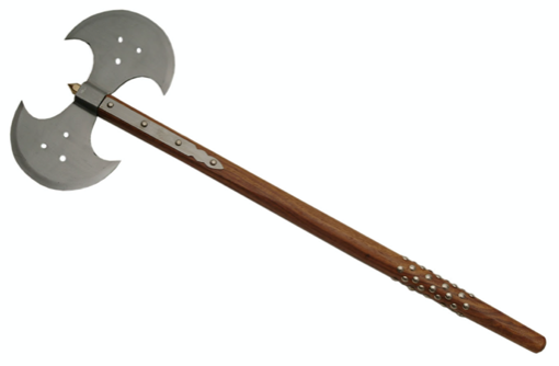 31" MEDIEVAL DOUBLE BLADE AXE