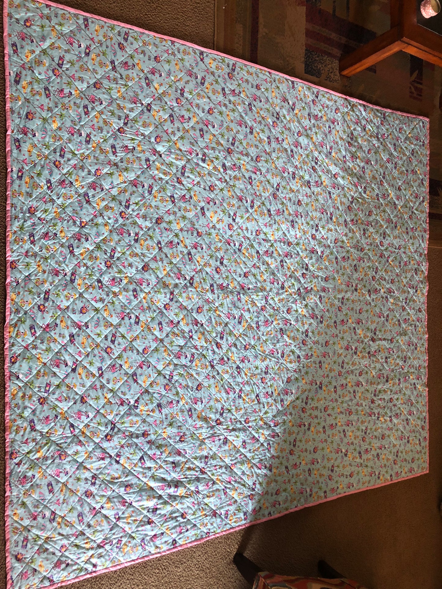 HANDMADE Flamingo Quilt