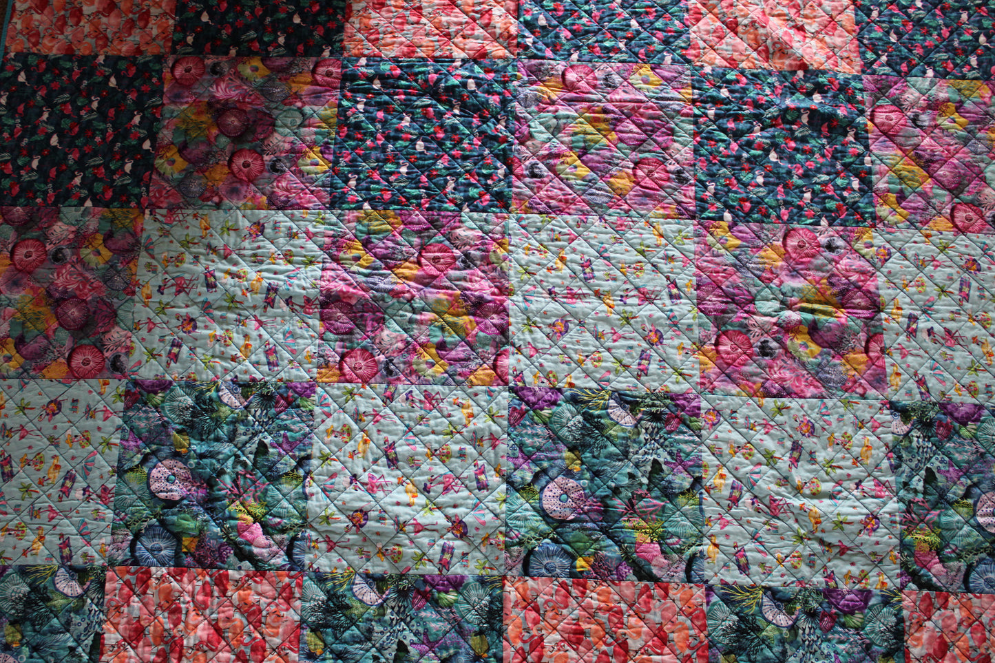 HANDMADE Flamingo and Beach Quilt