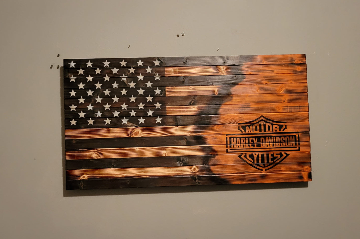 Harley-Davidson Wooden American Flag