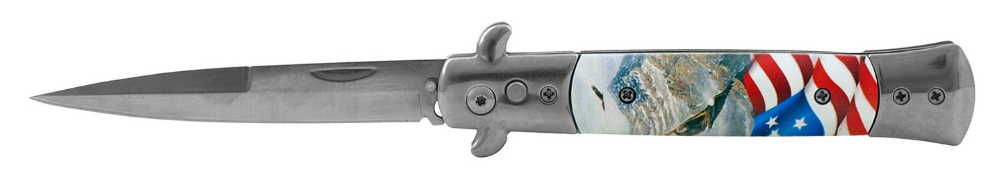 5" Push Button Automatic Switchblade - American Flag