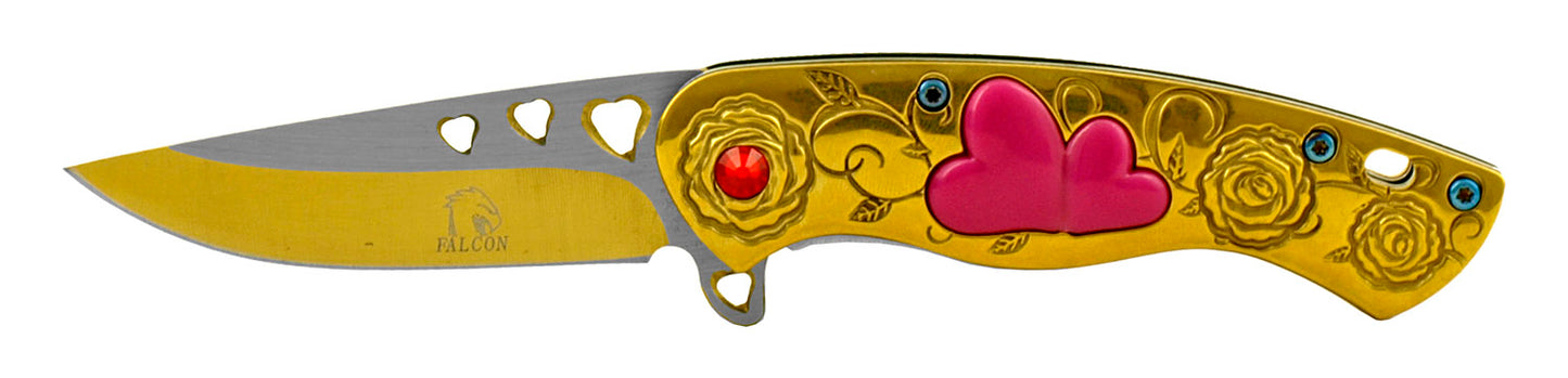4" Sweet Heart Spring Assisted - Gold