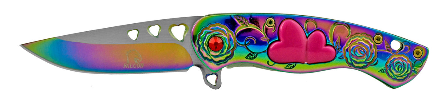 4" Sweet Heart Spring Assisted - Multi Color