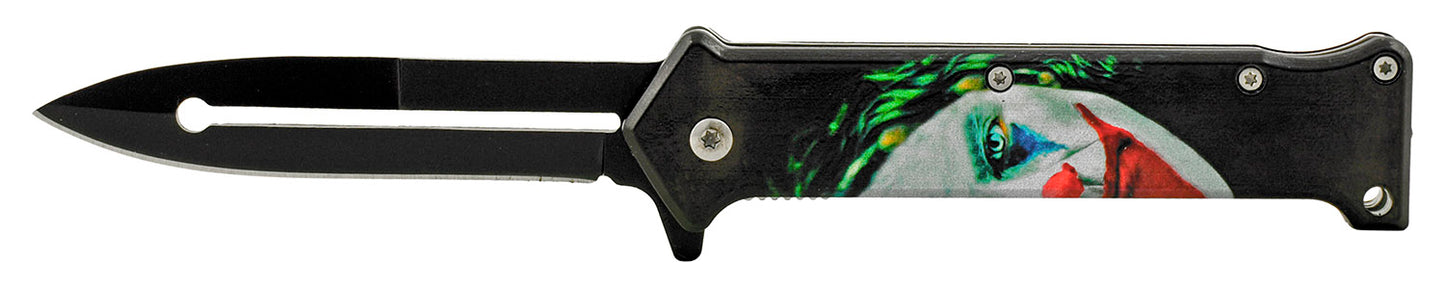 4.5" Joker Stiletto Spring Assisted - Dark Knight Joker