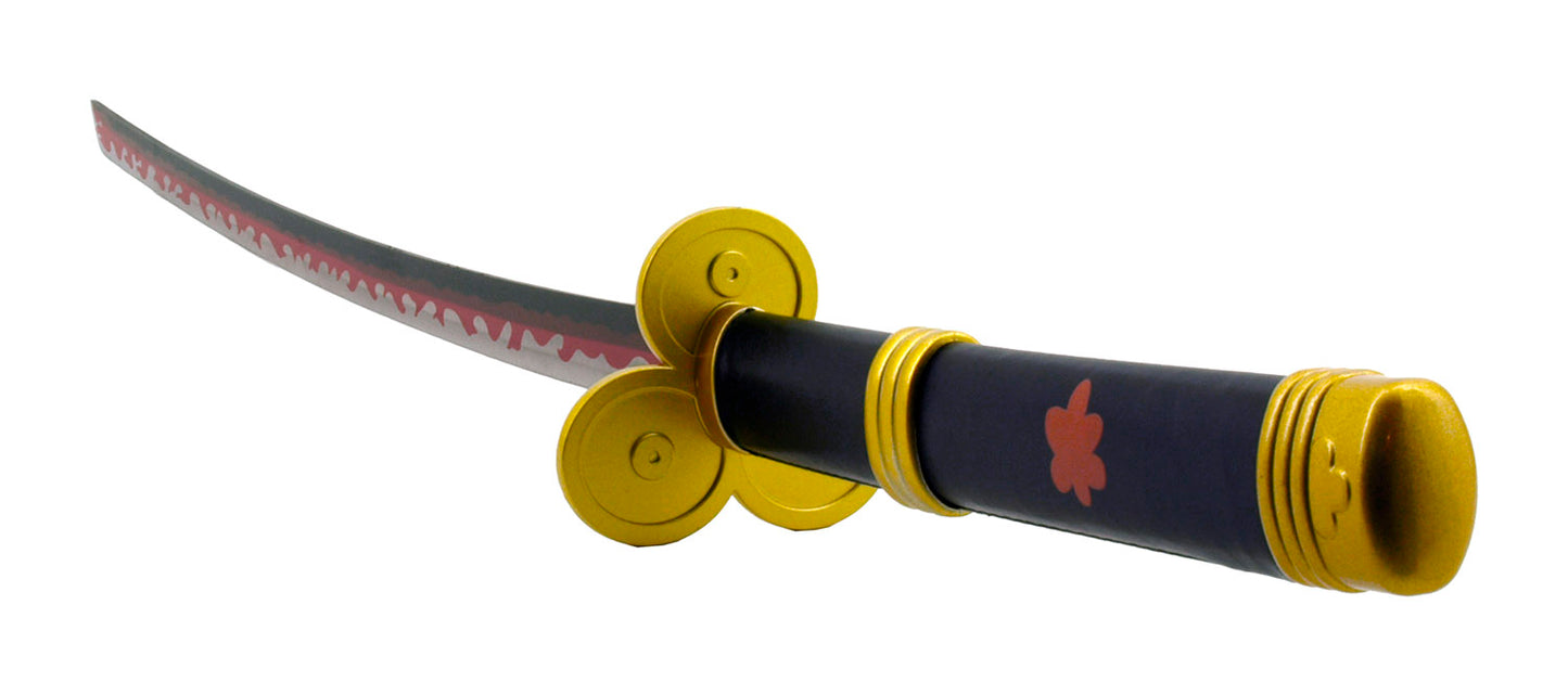 One Piece Anime Samurai Katana Sword - Black, Red, and Gold