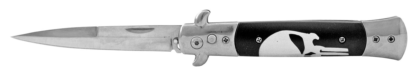 5" Push Button Automatic Switchblade - Punisher