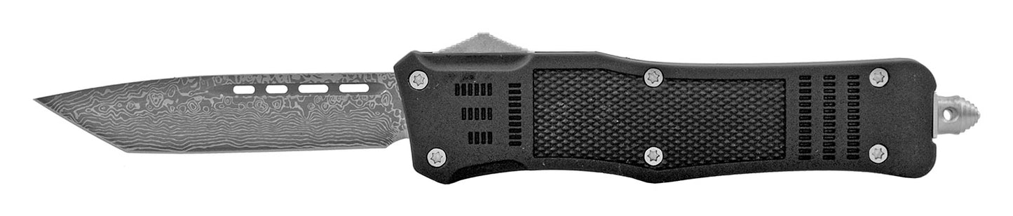 5.75" OTF Damascus Tanto - Silver