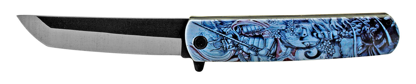 4.75" Mini Tanto Samurai Spring Assisted - Samurai Warrior Squadron