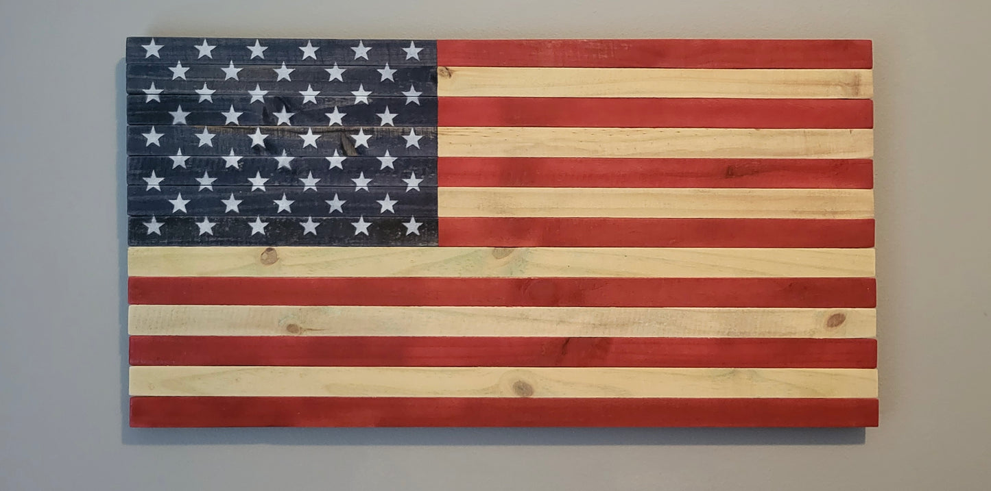 Wooden American Flag