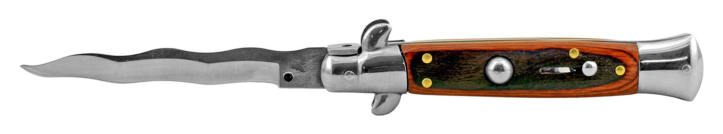 5" Wave Switchblade - Dark Wood