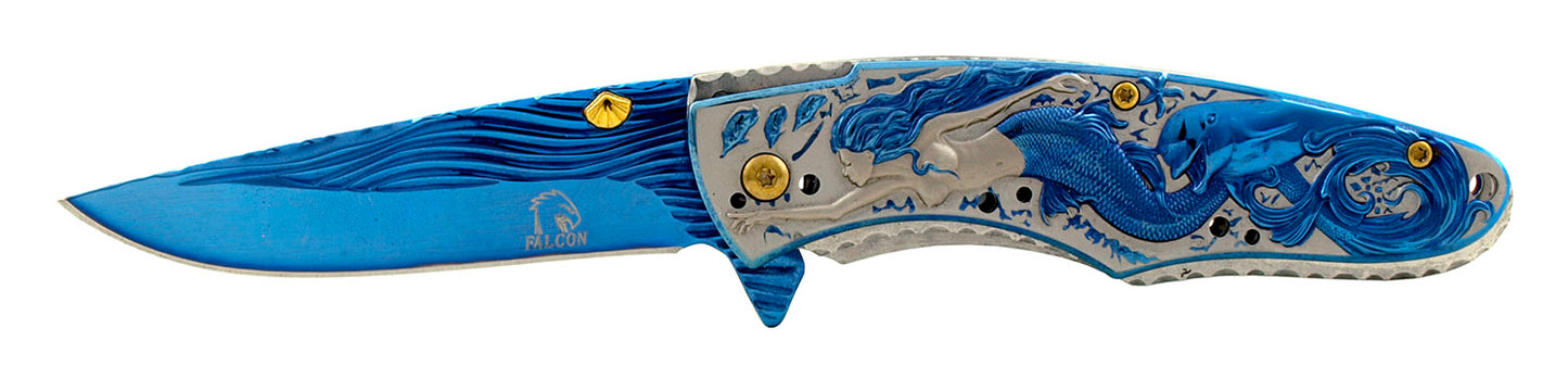 4.5" Sailor's Mermaid Spring Assisted - Blue