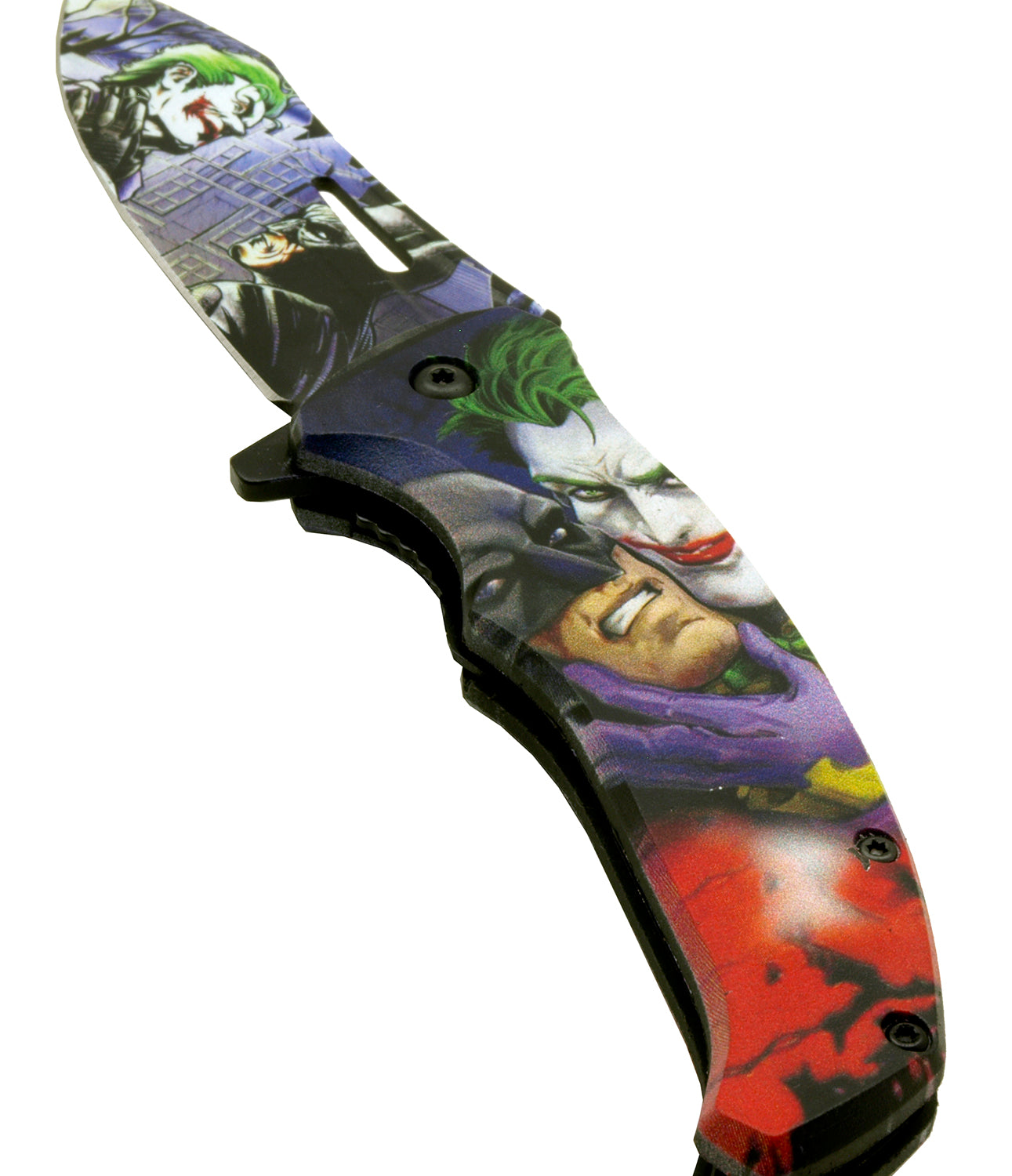 4.75" Batman and Joker Spring Assisted Pocket Knife - Batman vs. Joker