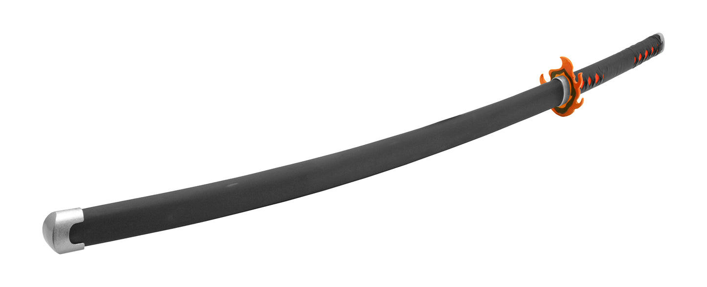 Demon Slayer Samurai Katana Sword - Black and Orange