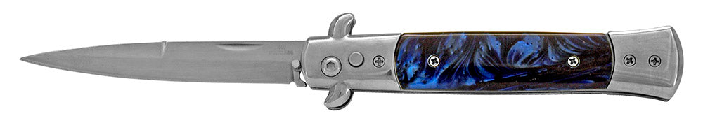 5" Push Button Automatic Switchblade - Blue