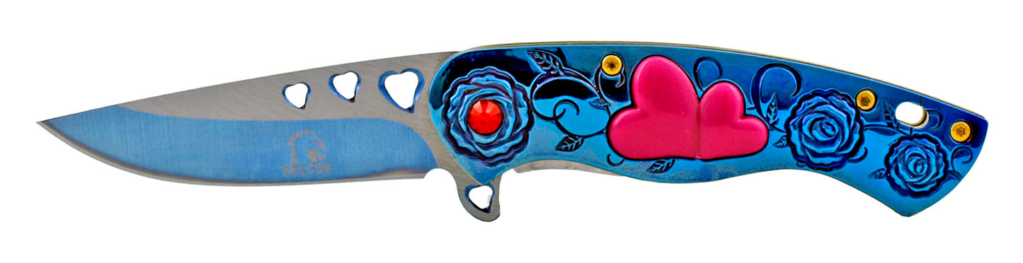 4" Sweet Heart Spring Assisted - Blue