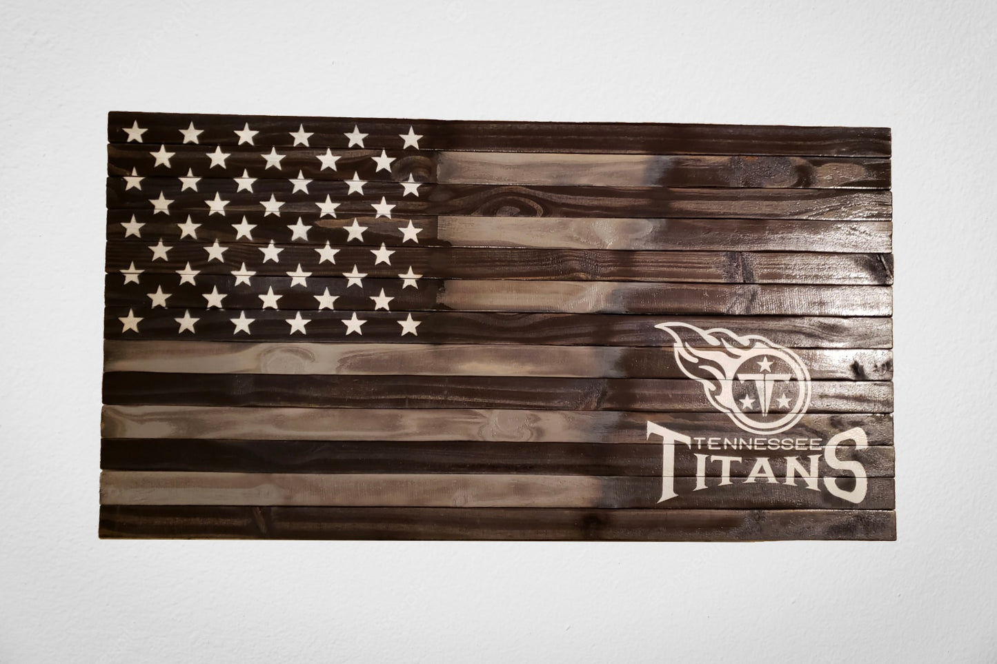 Tennessee Titans Wooden American Flag