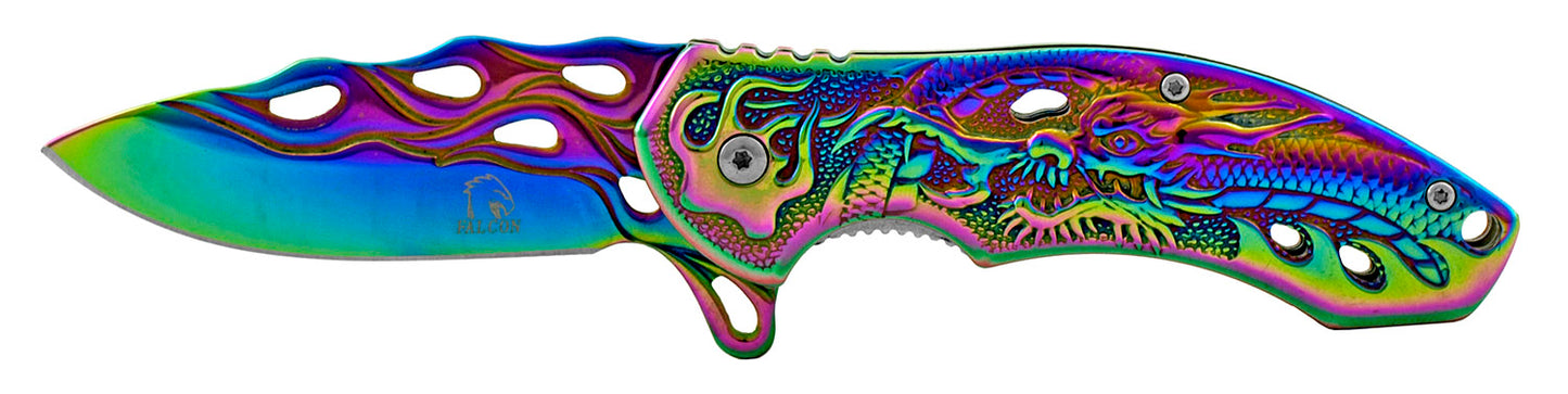 4.5" Heavy Duty Dragon Spring Assisted - Multi Color