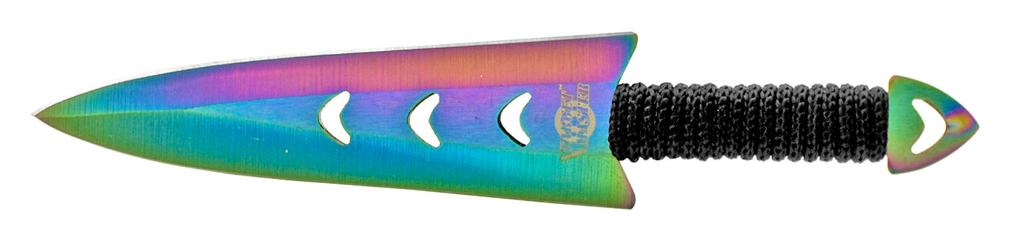 6" 6 Piece Set of Spear Point Throwing Knives (multiple colors)
