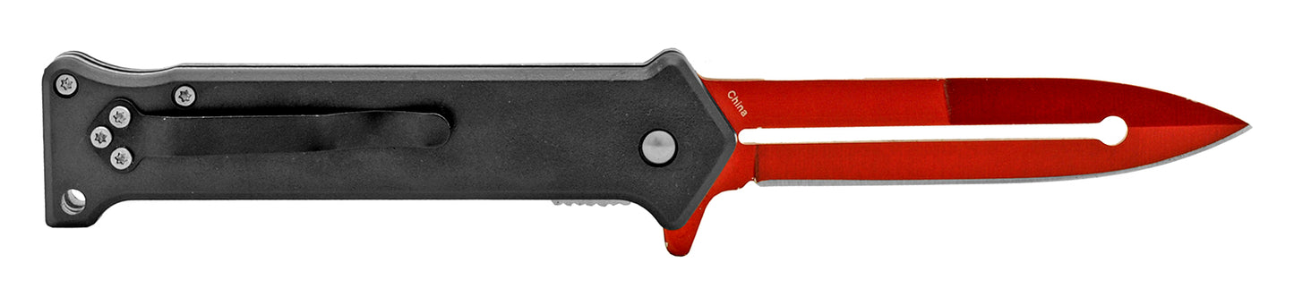 4.5" Joker Stiletto Spring Assisted Pocket Knife - Joker Clown House