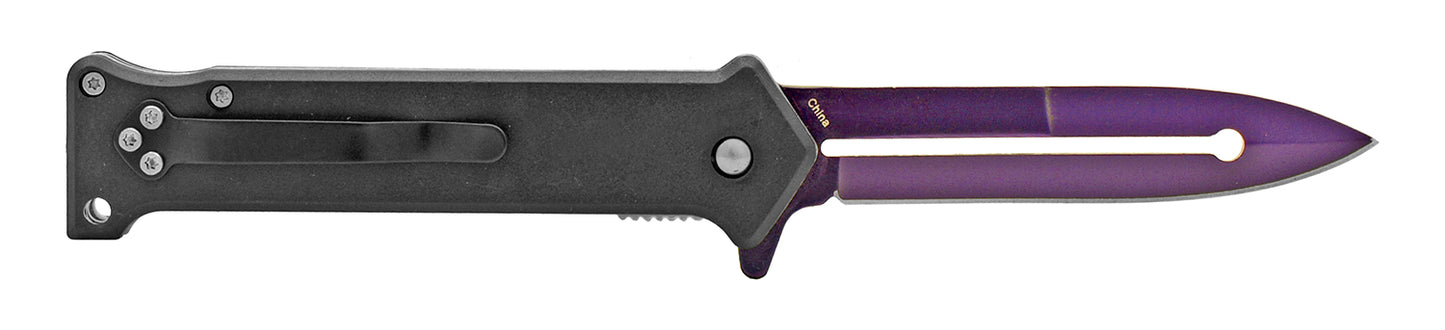 4.5" Joker Stiletto Spring Assisted Pocket Knife - Joker and Batman