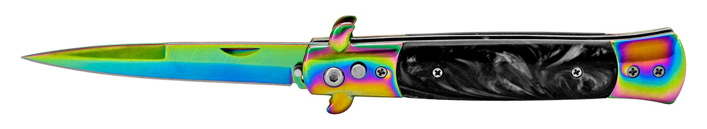 5" Push Button Automatic Switchblade - Multi Color and Black