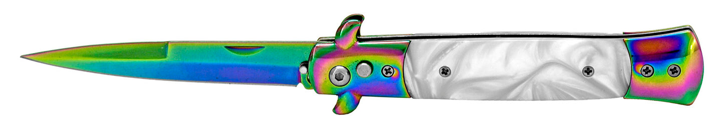 5" Push Button Automatic Switchblade - Multi Color and White