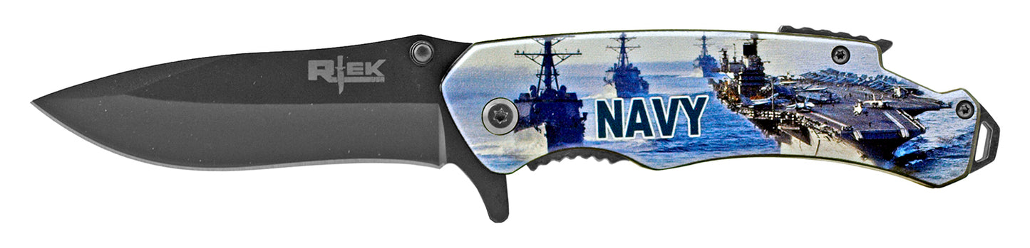 4.5" Heavy Duty Spring Assisted - Navy