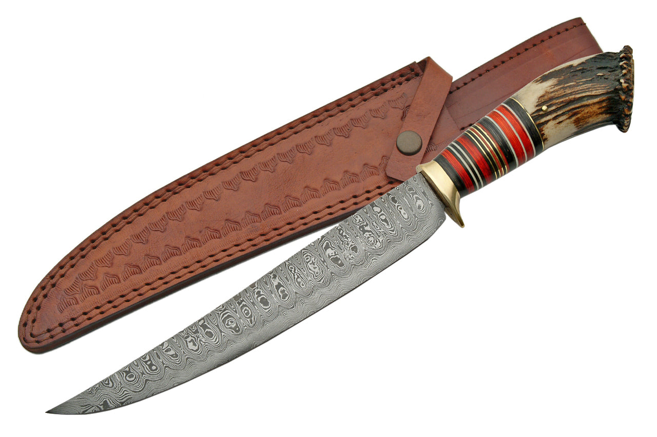 15.5" HANDMADE DAMASCUS UPSWEEP CROWN BOWIE