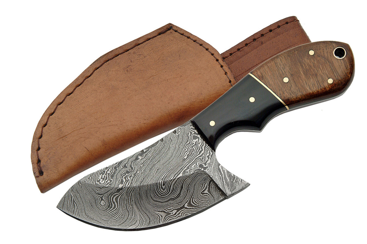 6.5" HANDMADE DAMASCUS CAT SKINNER