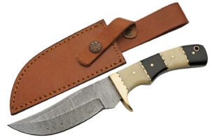 9.75" HANDMADE DAMASCUS HUNTER FULL TANG (multiple colors)