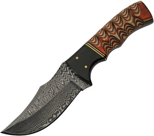 8" HANDMADE DAMASCUS BUFFALO TWISTED WOOD HUNTER (multiple colors)