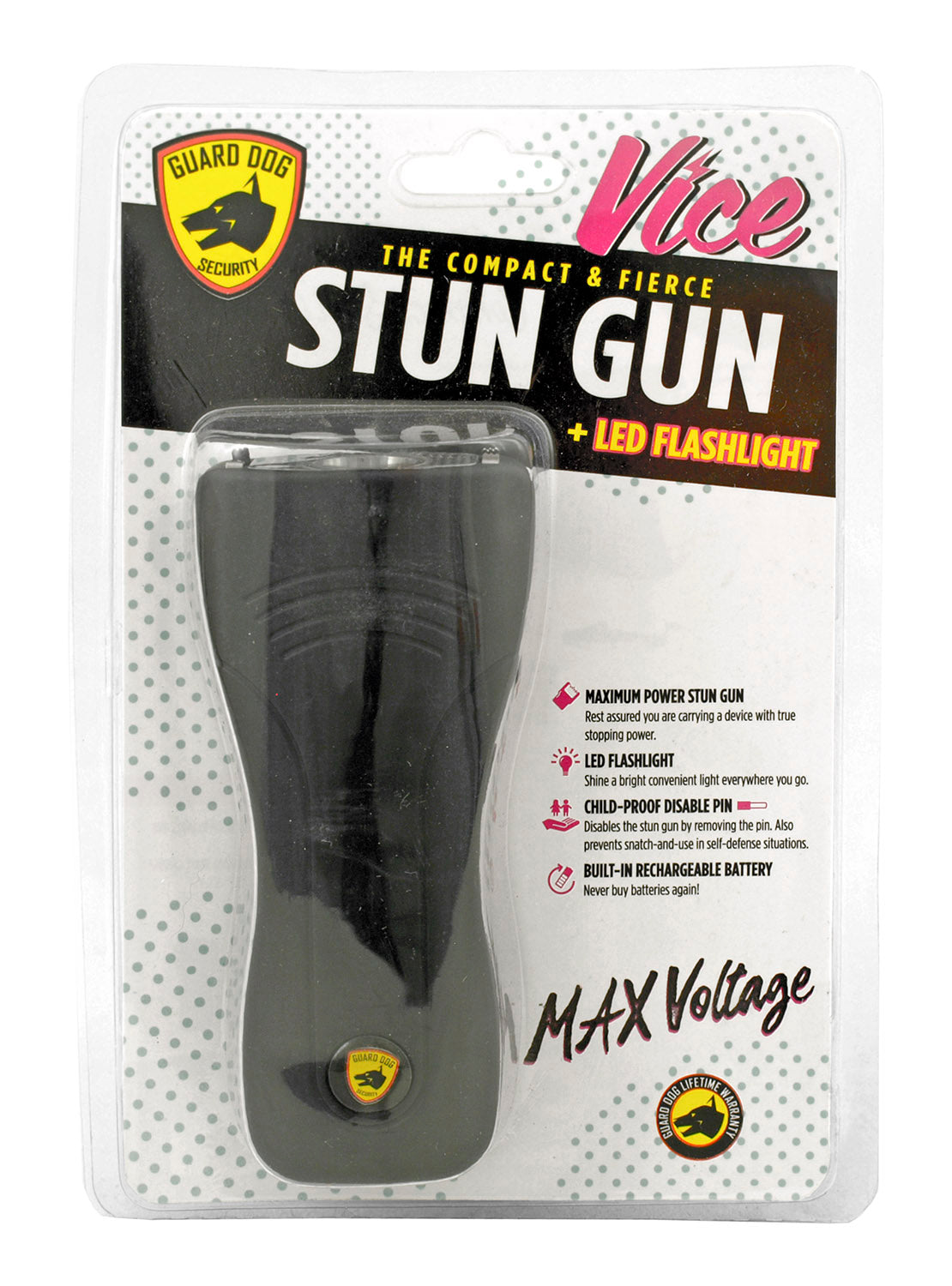 Guard Dog Flashlight Stun Gun with Kill Switch Wrist Strap (multiple colors)