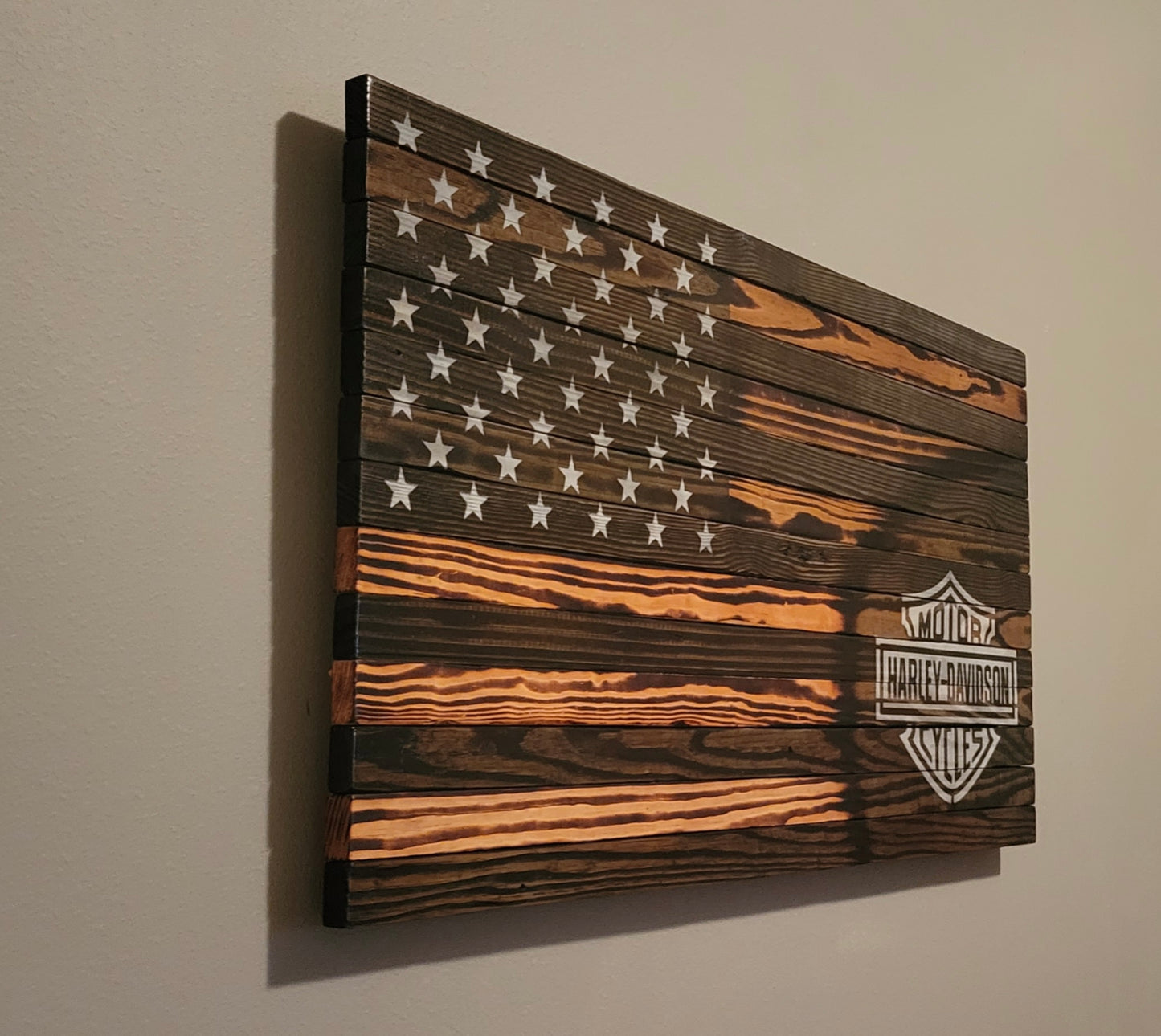 Harley-Davidson Wooden American Flag