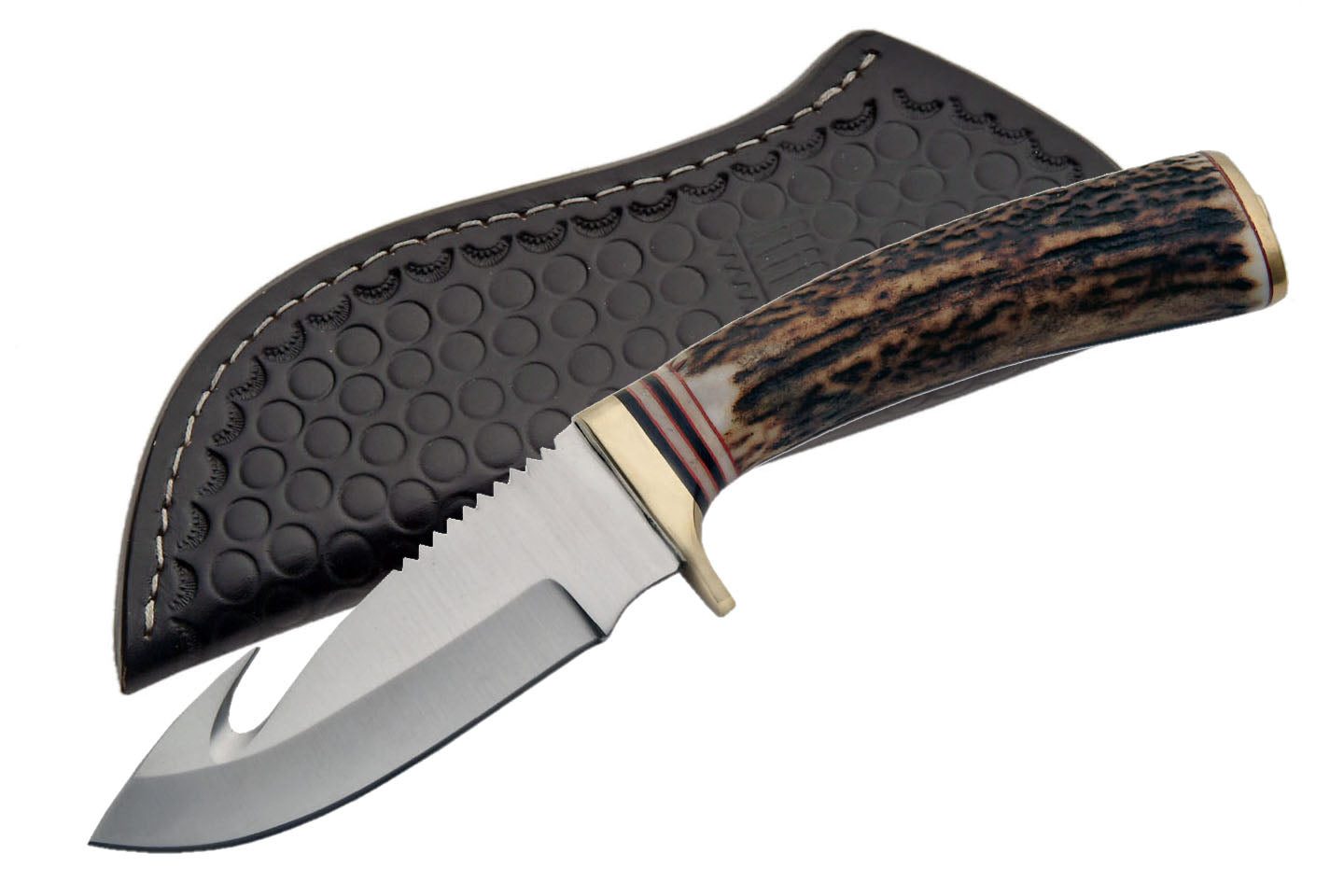 8.5" STEEL STAG GUT HOOK WITH STAG HANDLE