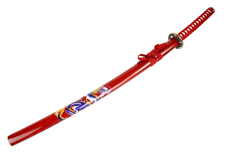 40.5" Blood Red Dragon Collectible Katana Samurai Sword