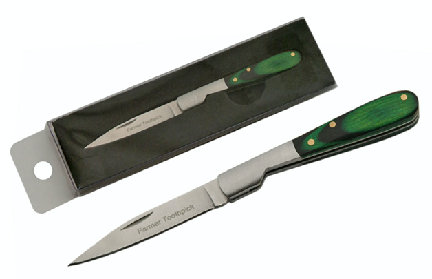 3" TOOTHPICK - "FARMER'S TOOTHPICK" PRINTED ON BLADE