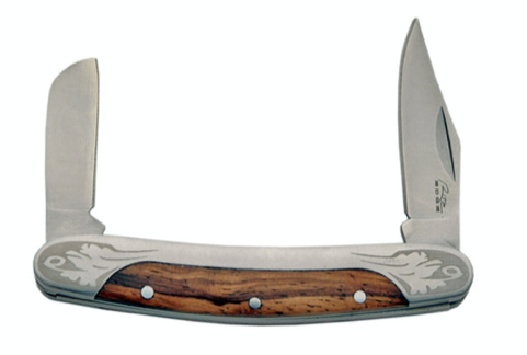 3.25" 2 BLADE ZEBRA WOOD