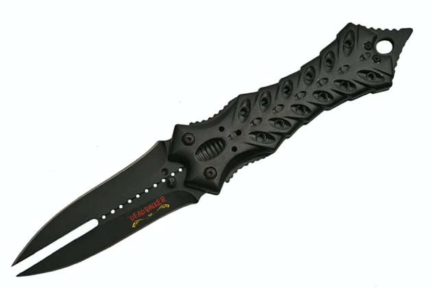 5" DOUBLE ALIEN DEAD WALKER FOLDER - BLACK