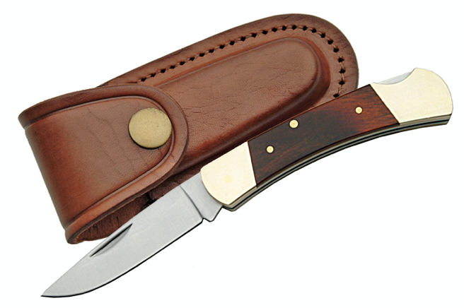 3.25" BRASS BOLSTER LOCKBACK FOLDER