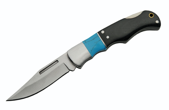 3.5" BLUE BABY FOLDER - BLACK