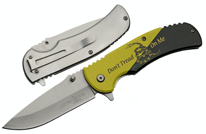 4.5" DONT TREAD ON ME FOLDER - DON'T TREAD ON ME