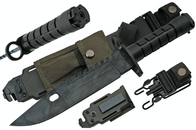 13" M-9 MILITARY AR BAYONET CAMO SURVIVAL KNIFE (multiple colors)
