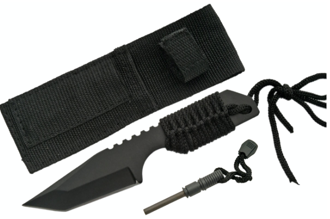 7" TANTO SURVIVOR WITH FIRE STARTER