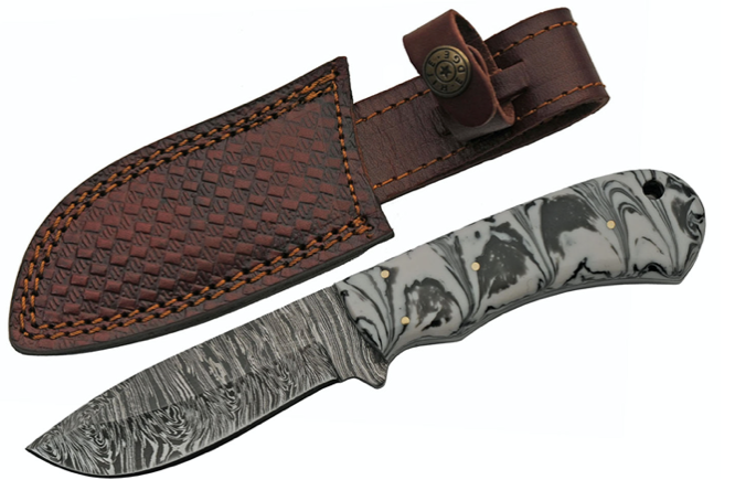 8” HANDMADE DAMASCUS STORM HUNTER HANDLE (multiple colors)