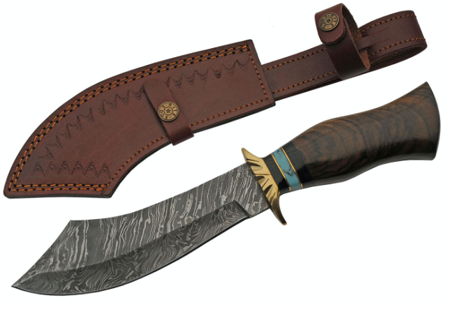 12.5” HANDMADE DAMASCUS SCIMITAR BOWIE